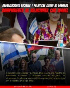 romper relaciones internacionales con israel