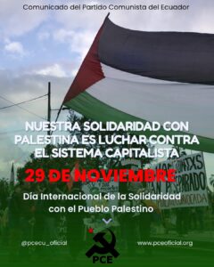 NUESTRA SOLIDARIDAD CON PALESTINA ES LA LUCHA CONTRA EL CAPITALISMO