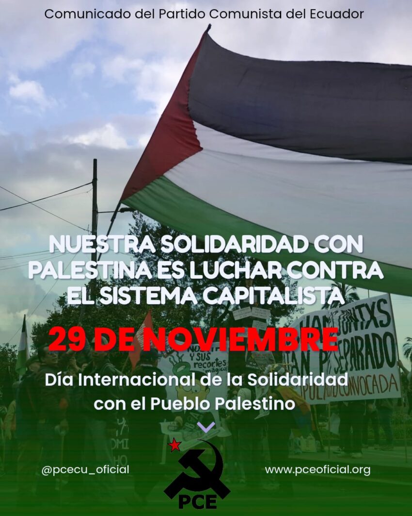 NUESTRA SOLIDARIDAD CON PALESTINA ES LA LUCHA CONTRA EL CAPITALISMO