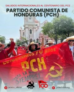 ¡Bienvenidos al Partido Comunista de Ecuador! 2 SALUDO AL PARTIDO COMUNISTA DEL ECUADOR EN SU CENTENARIO